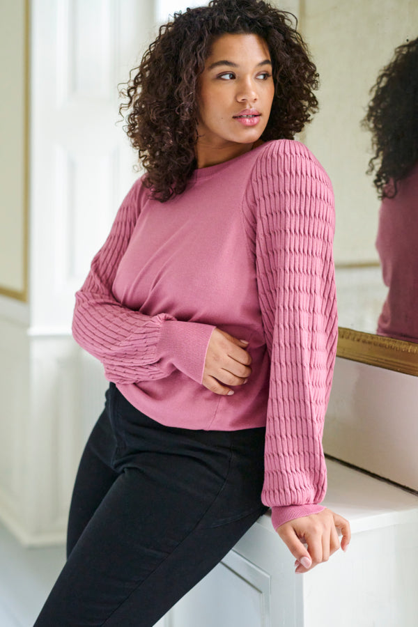 Lini knit pullover Pink by Kaffe Curve