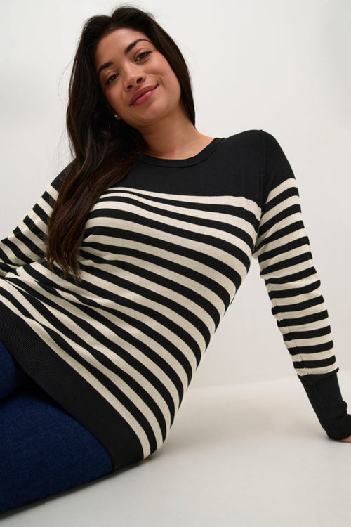 Lini Knit Pullover with stripes by Kaffe Curve