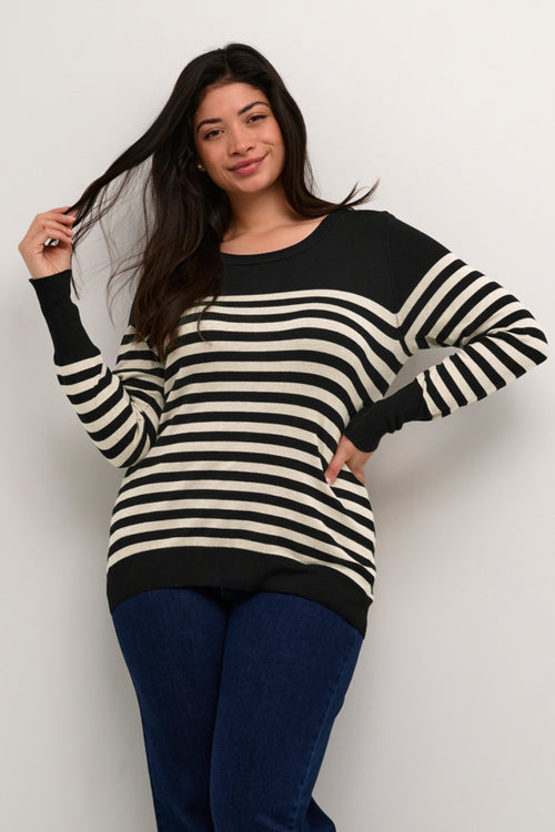 Lini Knit Pullover with stripes by Kaffe Curve