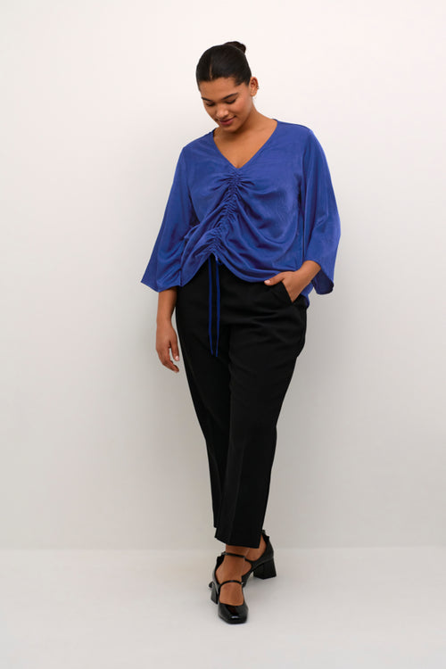 Membe blouse blauw by Kaffe curve