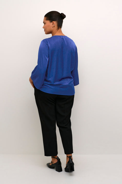 Membe blouse blauw by Kaffe curve