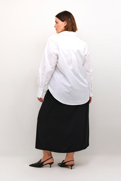 Elna white blouse with glitter detail by Kaffe curve