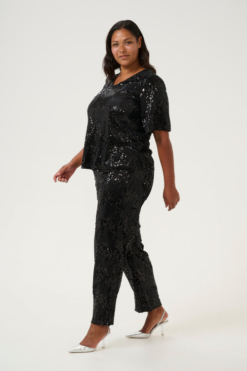 Nicoleen Sequin glitter blouse by Kaffe Curve