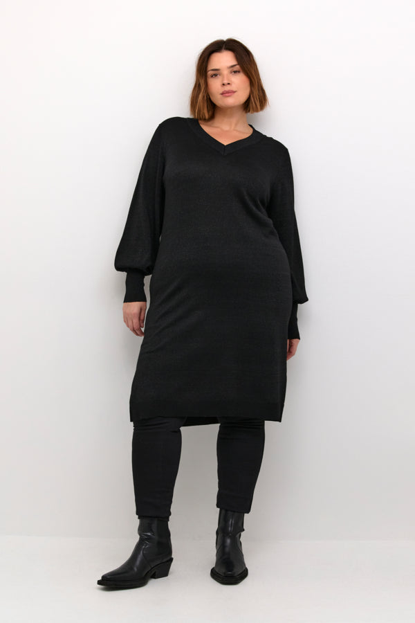 Regitta black knit dress by Kaffe curve