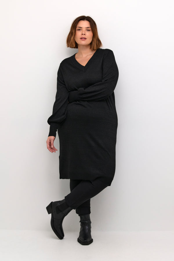 Regitta black knit dress by Kaffe curve