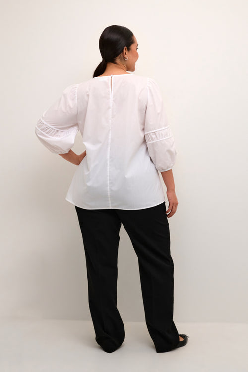 Elina White Blouse by Kaffe Curve (New Collection 2025)