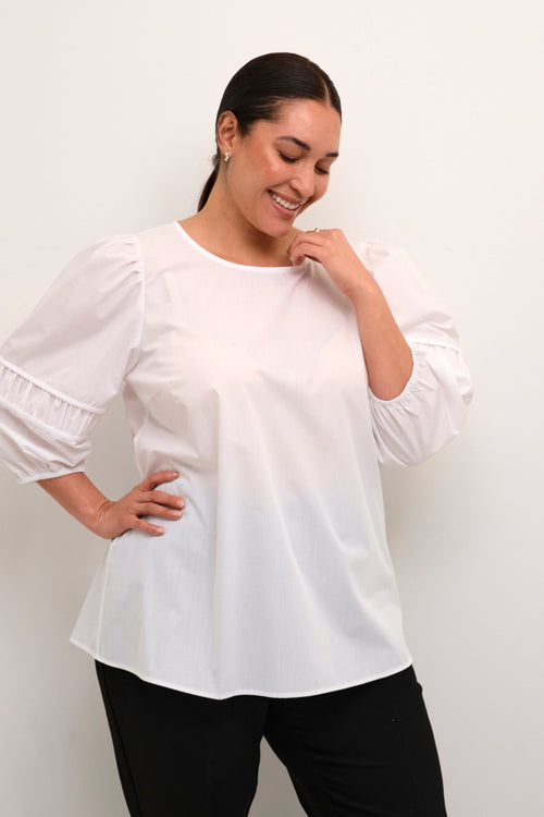 Elina White Blouse by Kaffe Curve (New Collection 2025)