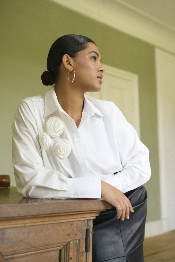 Roseta white shirt By Kaffe Curve