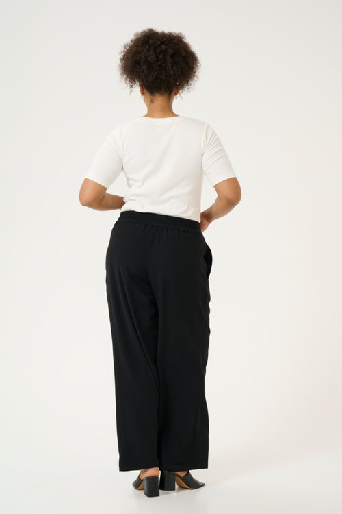 Roxana wide pants black by Kaffe Curve