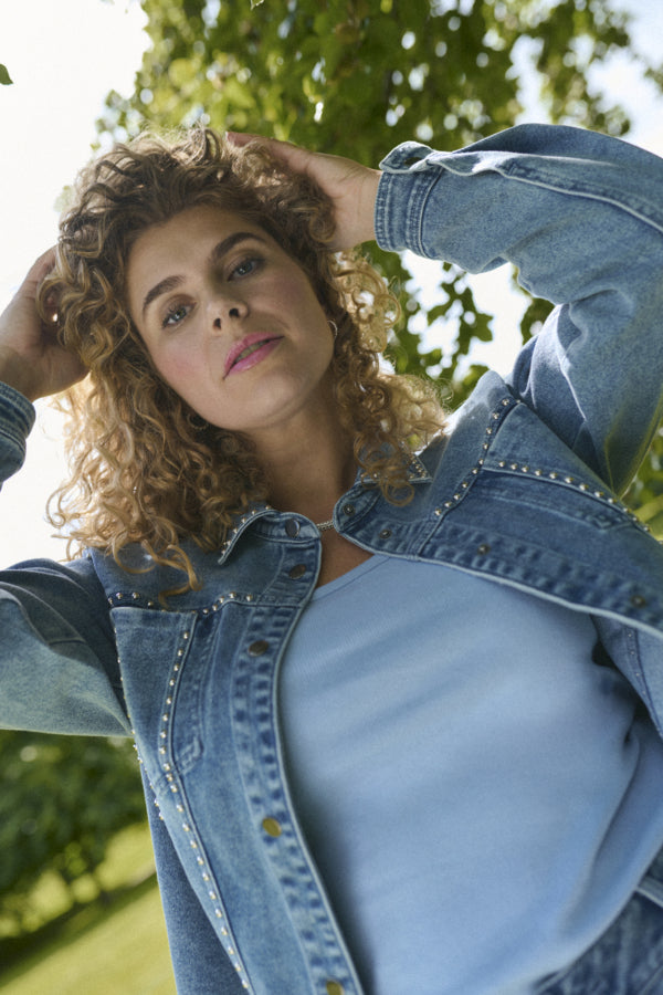Darina Denim Jacket by Kaffe Curve