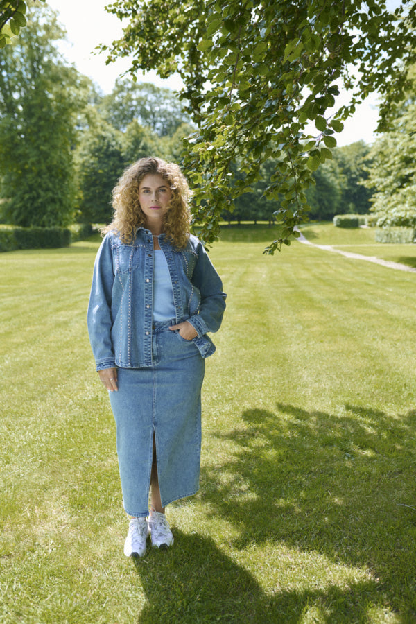 Darina Denim Skirt by Kaffe Curve
