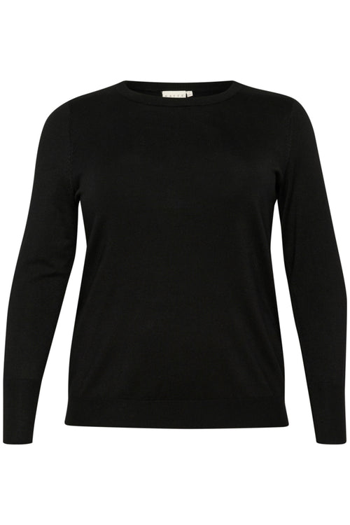 Lizzy Black Basic Knit Pullover by Kaffe Curve