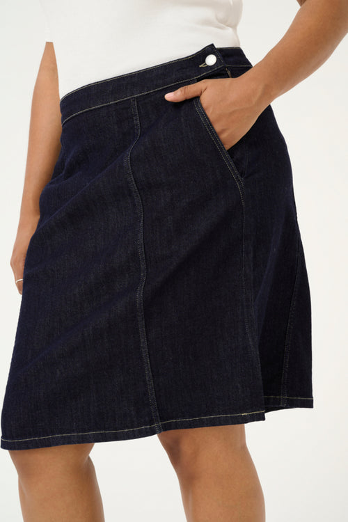 Khala Denim Skirt by Kaffe Curve