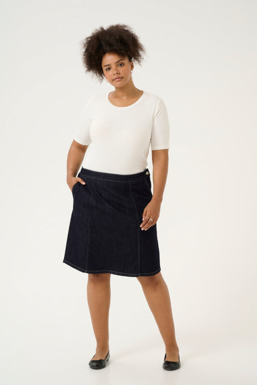 Khala Denim Skirt by Kaffe Curve