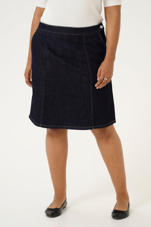 Khala Denim Skirt by Kaffe Curve