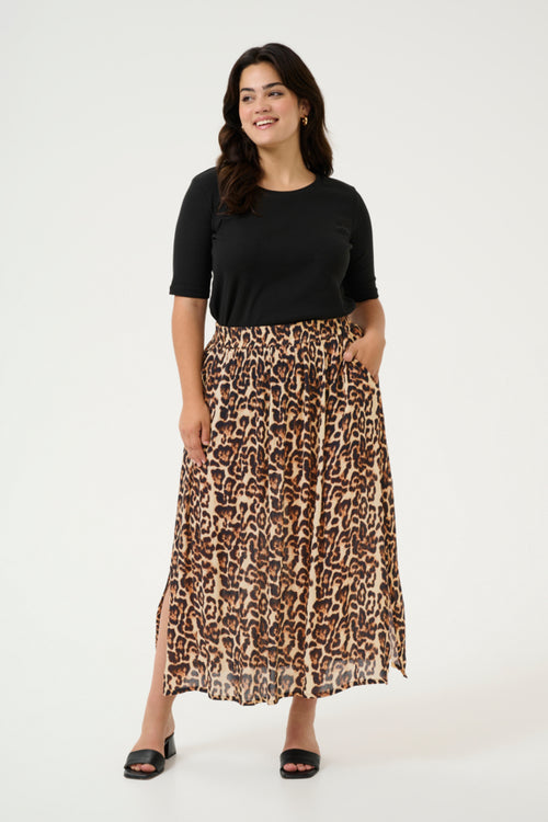 Edina Leopard Skirt by Kaffe Curve