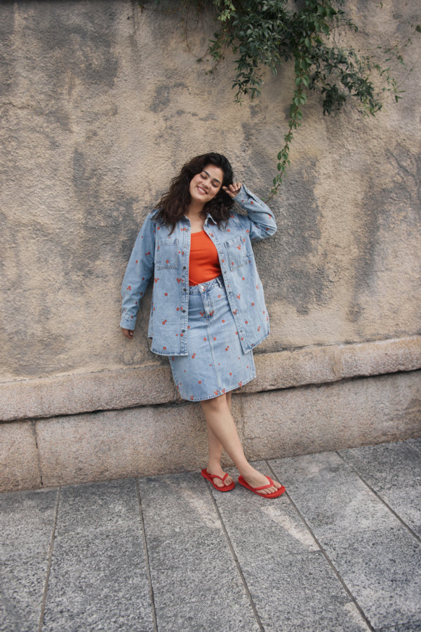 Betty Denim Skirt by Kaffe Curve