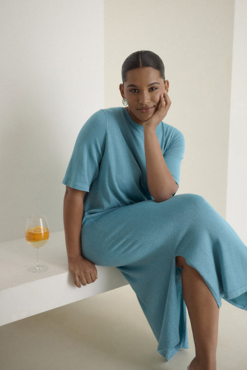Regitta Knit Dress with back detail by Kaffe Curve (Last ones)