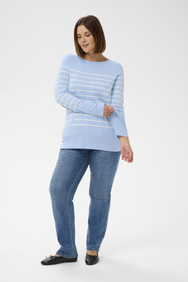 Lizzy Striped Boatneck Shirt by Kaffe Curve