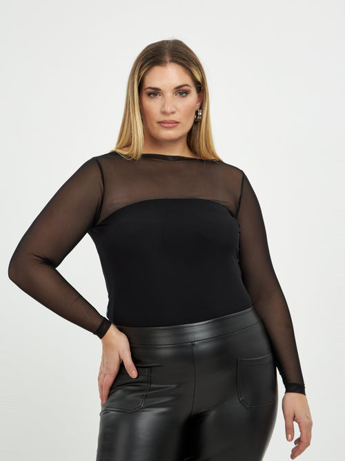 Black mesh top by Mat Fashion (1079)