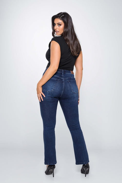 Fox Factor Bili Santiago Blue Bootcut Jeans for Curves