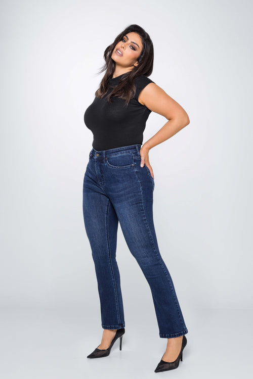 Fox Factor Bili Santiago Blue Bootcut Jeans for Curves