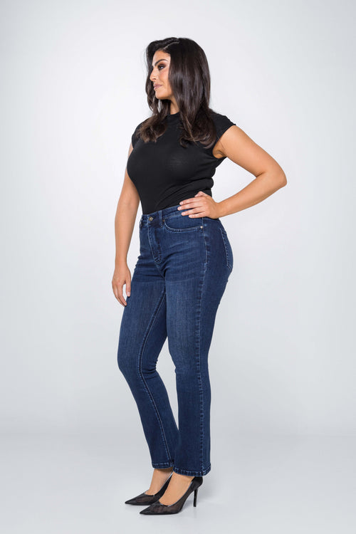 Fox Factor Bili Santiago Blue Bootcut Jeans for Curves