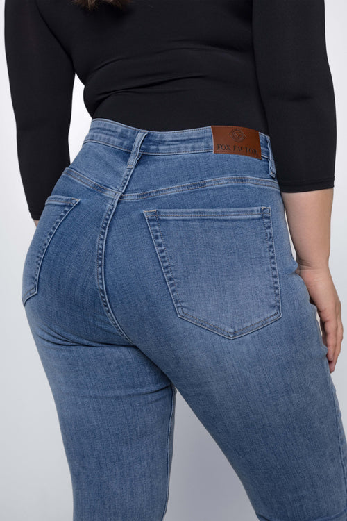 Fox Factor Roxi Manila Blue Straight Jeans For Curves