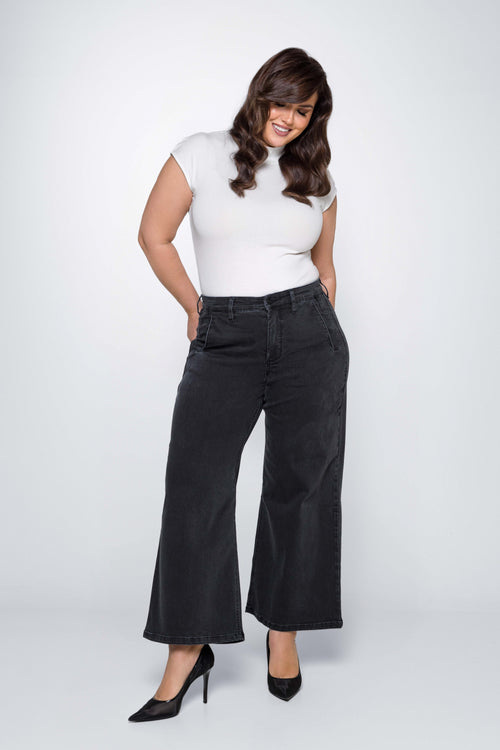 Fox Factor Roxi MARINE Dakota Black Jeans for Curves