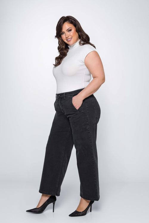 Fox Factor Roxi MARINE Dakota Black Jeans for Curves