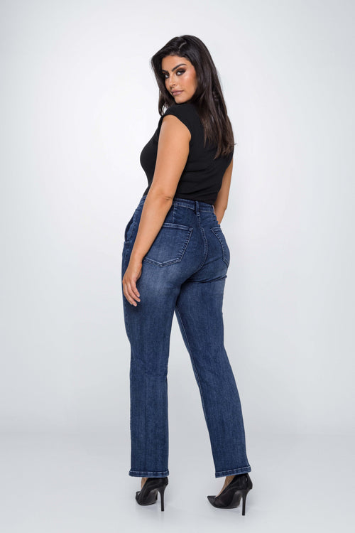 Fox Factor Roxi Las Vegas Blue Straight Jeans for Curves