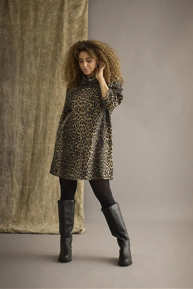 Nita Leopard Mini Dress by Zhenzi