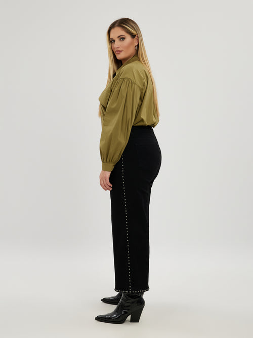 Black Jeans with Stud detail by Mat Fashion 2018