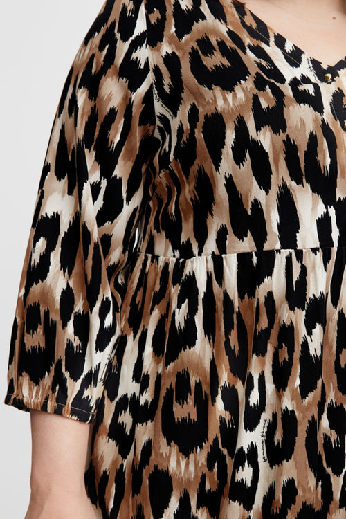 Fransa Leopard Mini Dress