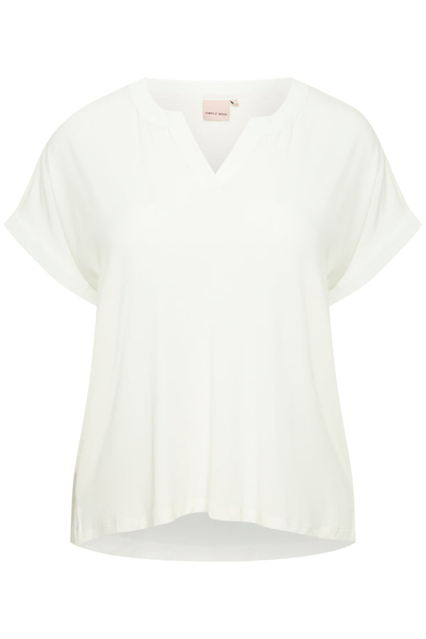 Liv White Tee by Simple Wish