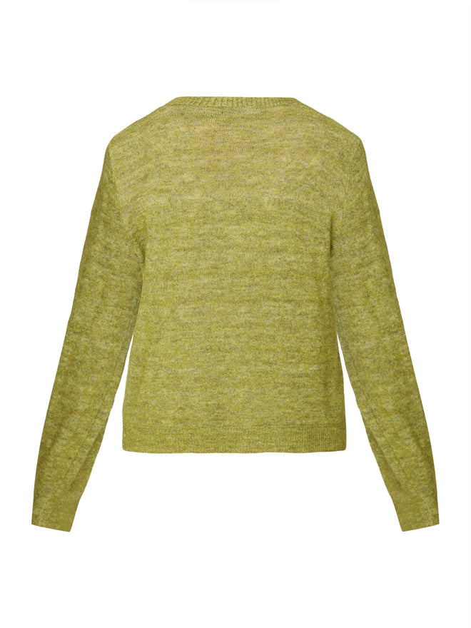Signature Green Wool Knitted Cardigan