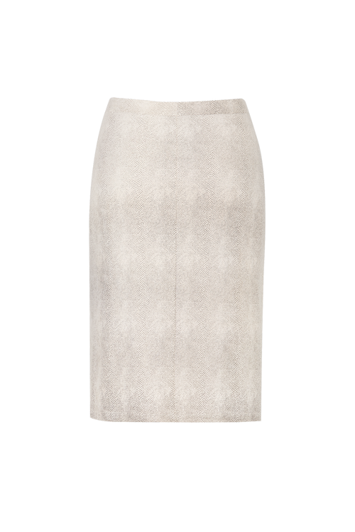 Exxcellent Aimee Sand/Snake Print Skirt