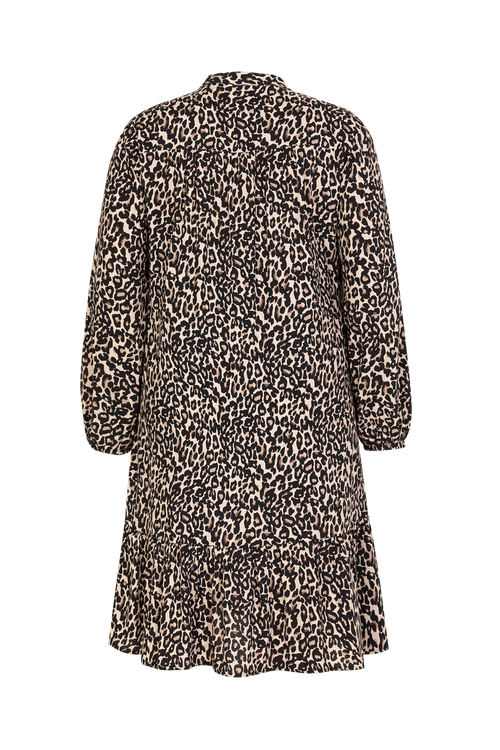 Exxcellent Genova Leopard dress Zand/Zwart