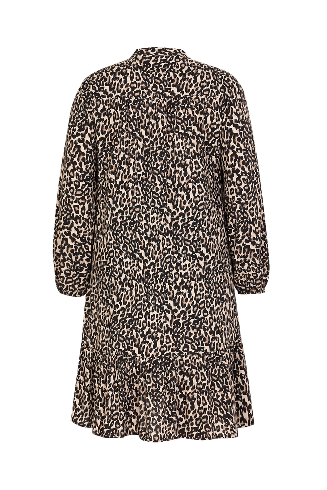 Exxcellent Genova Leopard dress Zand/Zwart
