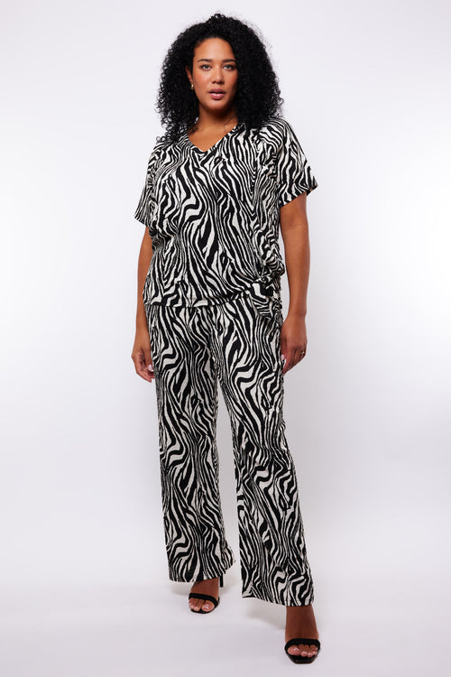 Cecelia Zebra Top by Exxcellent