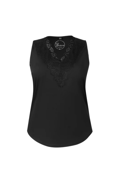 Elsa Top met lace detail by Exxcellent (Available in black & white)