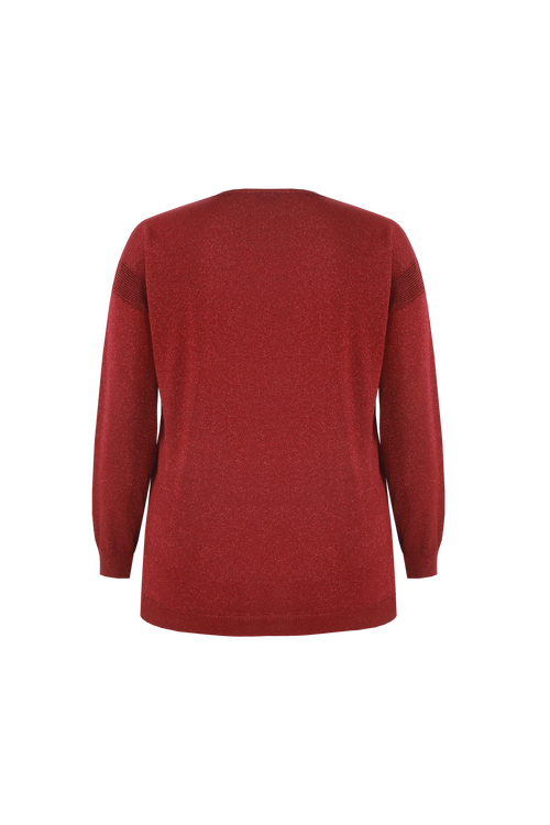 Kirsten Burgundy Pullover by Exxcellent