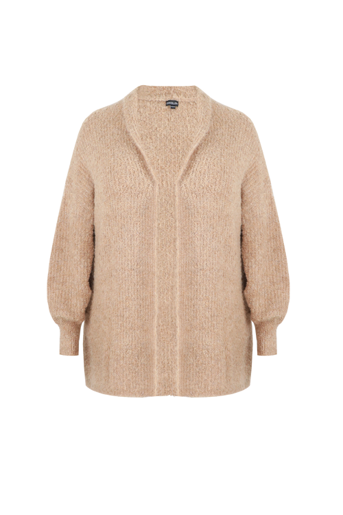 Hilde Knit Beige Cardigan by Exxcellent