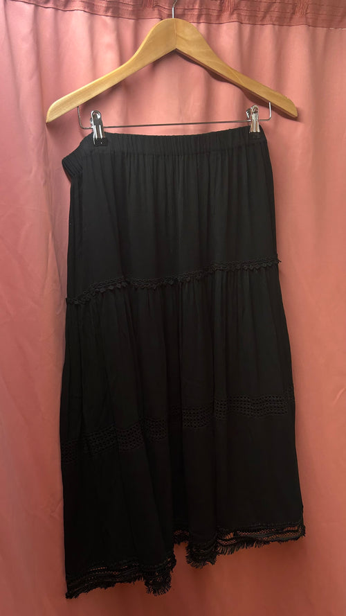 Secondhand Black Bohemian Skirt