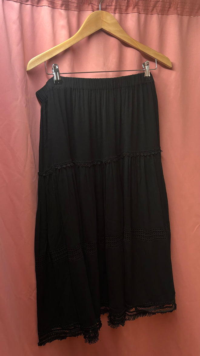 Secondhand Black Bohemian Skirt