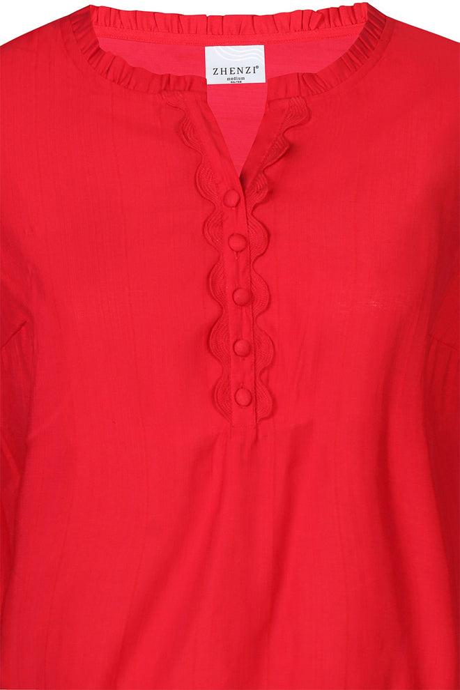 Orra Red Blouse by Zhenzi