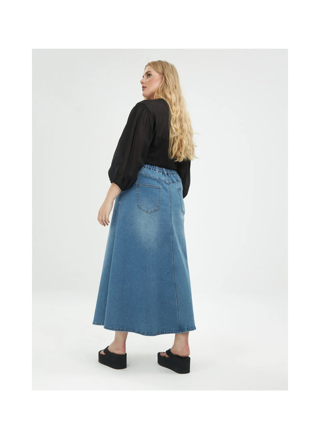 Mat Fashion Jeans Long Jeans Skirt