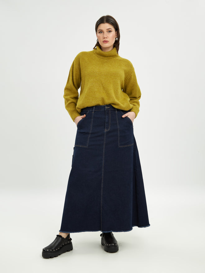 Jeans skirt dark blue by Mat Fashion 6000