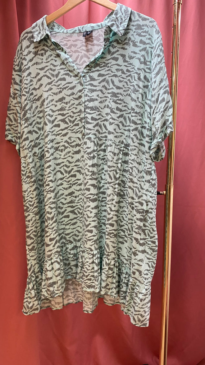 Secondhand groene jurk met groene patronen Vero Moda S5