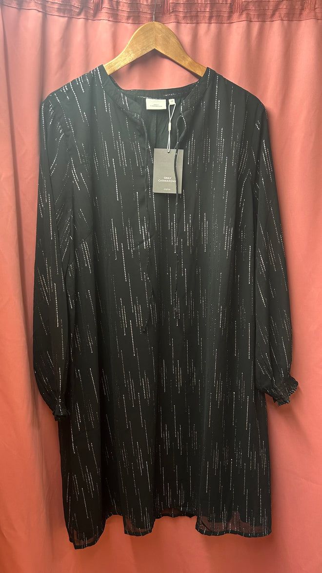 Secondhand Only Carmacoma Dress Black/White/Silver - met nieuw label